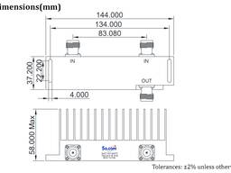 350-520MHz 2-Way Combiner