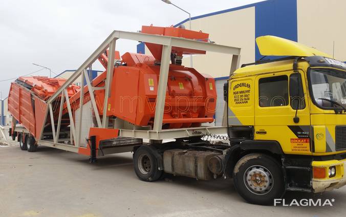 MVS 100M 100m3/hour Mobile Concrete Batching Plant