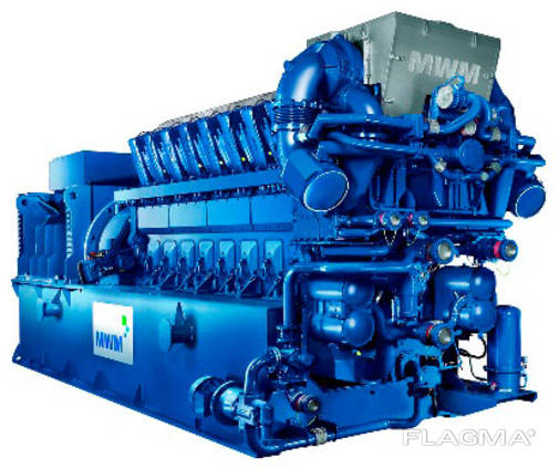 MWM TCG2032V16 4300MW gas genset CHP w/ Aprovis steam boiler