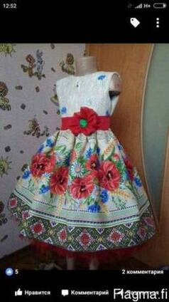 Платья детские и взрослые в украинском стиле