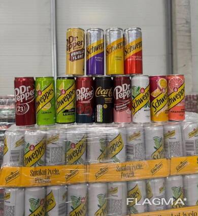 Schweppes and Dr Pepper 330m