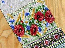 Скатерти, полотенца в украинском стиле, лён- рогожка
